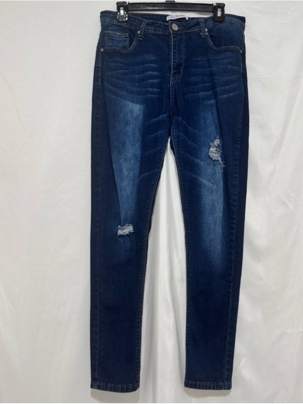 Dark Wash Distressed Women's AQ Jeans